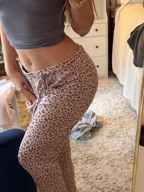 Leopard-Print Lounge Pants
